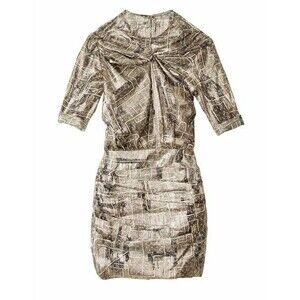 2013 ISABEL MARANT x H&M Printed Metallic Bodycon Dress - US 6
